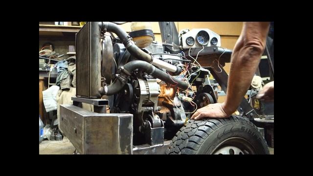 Постройка минипогрузчика с мотором от Оки своими руками.Первый запуск двигателя смотреть онлайн