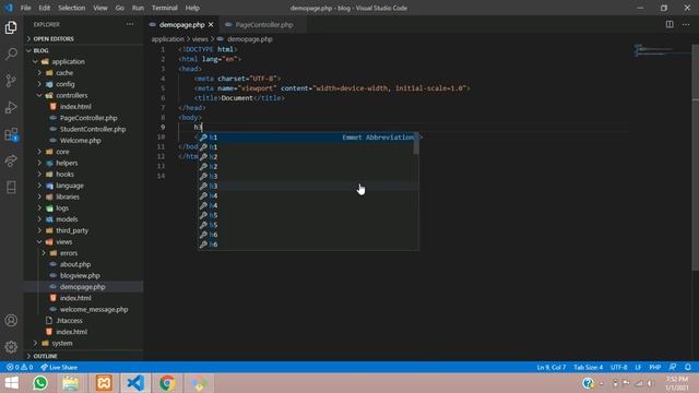 Codeigniter 3 Tutorial Part-6: How to create view in codeigniter & why we use it & how to use it