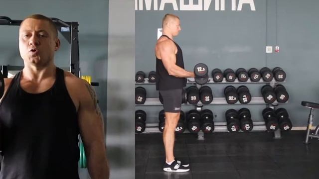 Поочередный подъем гантелей на бицепс стоя смотреть онлайн