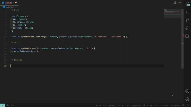 TypeScript: Utility Types - Pick, Omit, Exclude, Extract #07