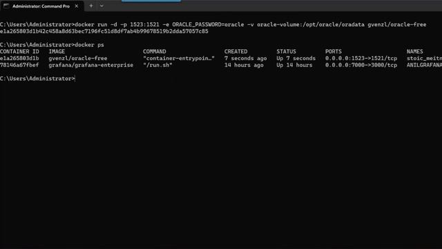 Installing Oracle 23c FREE using Docker Desktop on Windows смотреть онлайн