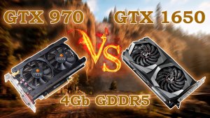 Сравнительные тесты  в бенчмарках игр видеокарты с Алиэкспресс Huanan GTX 970 4Gb и MSI GTX 1650 4Gb