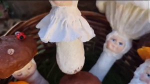 Елочные игрушки "Грибы".