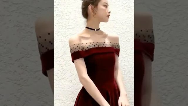 Dress Off the Shoulder Dots Burgundy Velour Pleat A line Floor length Plus size Lace up Formal Dres