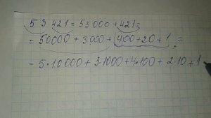 Запись числа в виде суммы разрядных слагаемых, используя степень числа 10