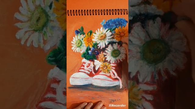 Учусь. Пастель 4-й день #пастель #маслянаяпастель #йога #pastel #vangogh #news