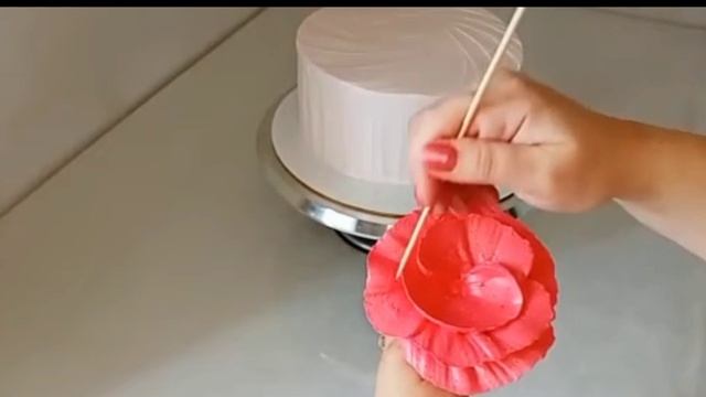 МК  цветы из зефира и крема.
