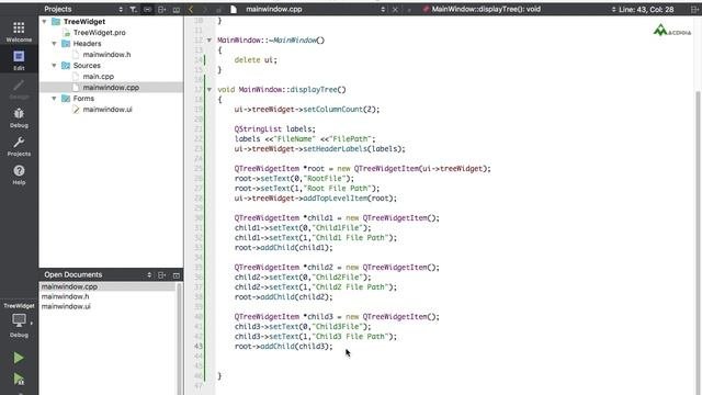QTreeWidget (Part 1) | Insert & Display Data In QTreeWidget | (Qt C++ Tutorial #26)
