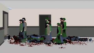 Flat Zombies: Defense & Cleanup - Gameplay Walkthrough Part 2 Corridors / Hospital (Android, iOS)