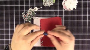 Stamping White Flowers for Holiday Cards