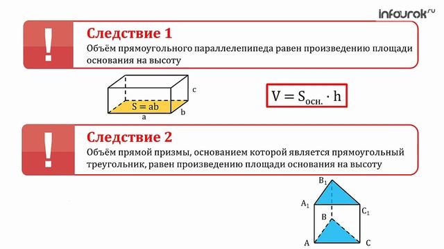 Объем 22 4. Объем Призмы параллелепипеда. Следствия из объема прямоугольного параллелепипеда. Объем параллелепипеда с площадью основания и высотой. Объем прямоугольного параллелепипеда площадь основания.