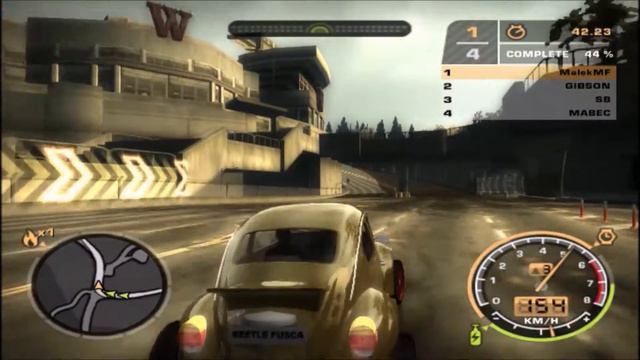 Need for Speed Most Wanted 2005 with funny beetle mod! смотреть онлайн