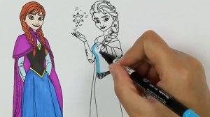 Анна и Эльза Pаскраски | Pаскраски для детей | как рисовать | книжка-раскраска | раскраска