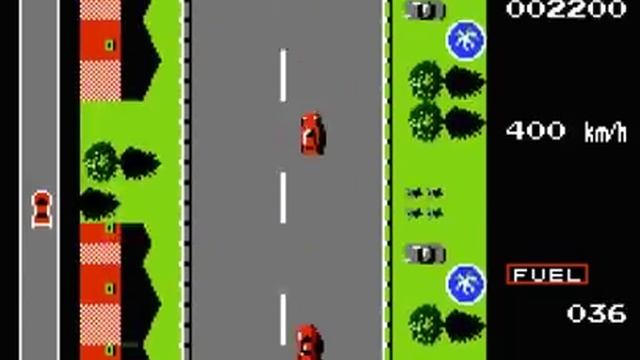 Nes - Игра в Road fighter