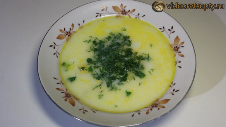 Сырный суп с курицей - Cheese soup with chicken