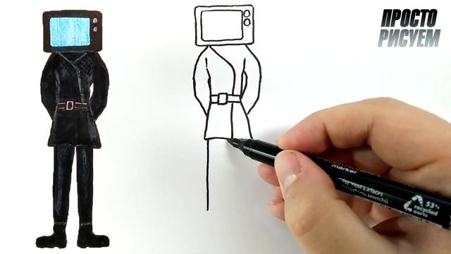 Как нарисовать ТВ Woman из Skibidi Toilet смотреть онлайн