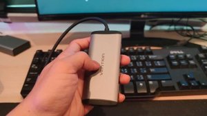 Unbox USB Type C Hub Vention 8 in 1 | x1 Lan Gigabit, x3 USB 3.0, x1 SD and Micro SD