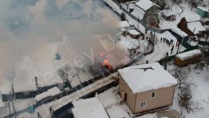 Как тушили пожар в СНТ Воговец.