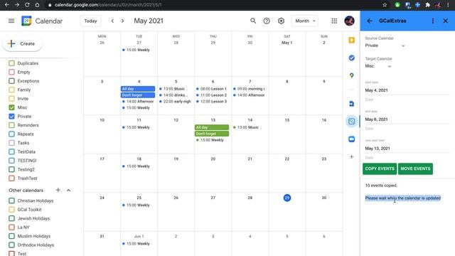 How to copy or move a range of events quickly and easily in Google Calendar смотреть онлайн