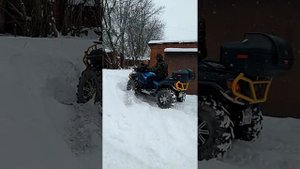 Cf moto X8 . Проверка проходимости зимой на 28 новой резине