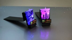 Светодинамические дисплеи с накопителем для аромо-свечи, меняющей цвет, «Air Wick”