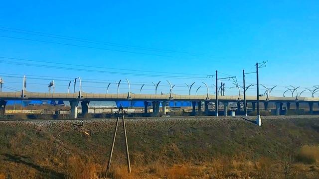 От пл. Ленинский проспект до пл. Дачное из окна электропоезда