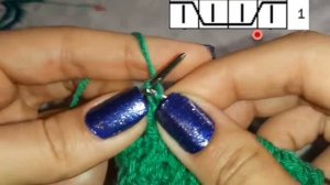 Вязание спицами. Простой узор "Соты". Knitting stitch pattern.