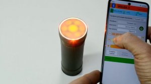 Подводный фонарь для занятия подводной охотой или дайвингом с управлением со смартфона