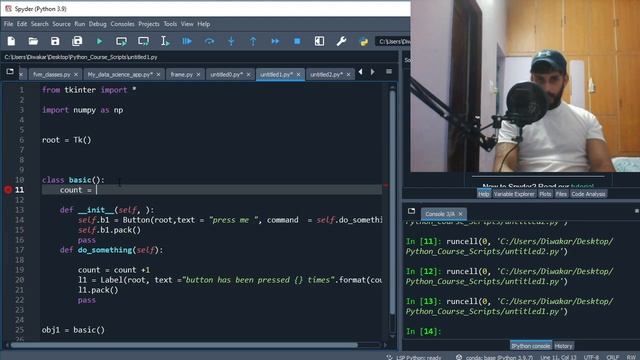 Tkinter Classes Objects Lecture 2 Class variable Global variable and Instance variable