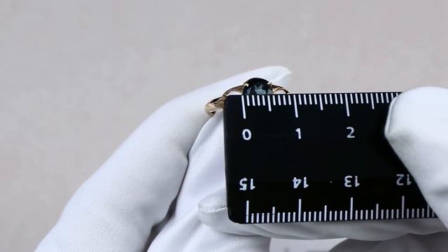 Золотое кольцо Александра с Лондон топазом кл2826-28ск