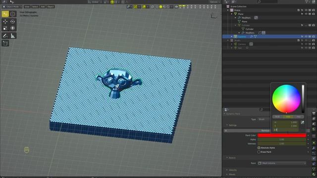 Поднимающиеся штырьки. Визуальный эффект стандартными средставами Blender. смотреть онлайн