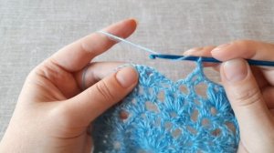 Вяжем бактус (шаль) "Зимний вечер" крючком. Легко❗раппорт 2 ряда.