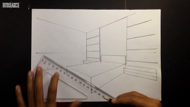 How to Draw a Simple Bedroom in Two Point Perspective #2 смотреть онлайн