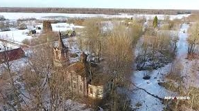 Деревня Хочени ~ Батецкий район Новгородская область ~ обзор виды сверху аэросъемка