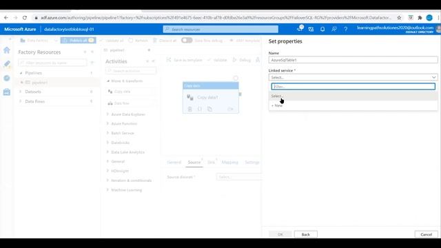 Copy Data from Azure SQL Database to BLOB | Create a data factory pipeline | Azure Data Factory смотреть онлайн