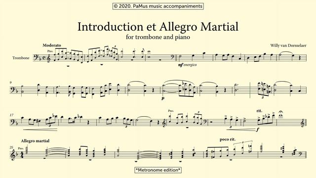 Willy van Dorsselaer: Introduction et Allegro Martial for trombone and piano смотреть онлайн