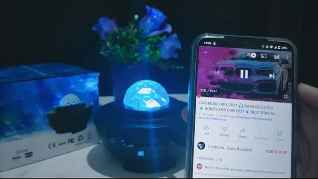 Galaxy LED Projector Music Starry Light Bluetooth Speaker Pair Setup Tutorial