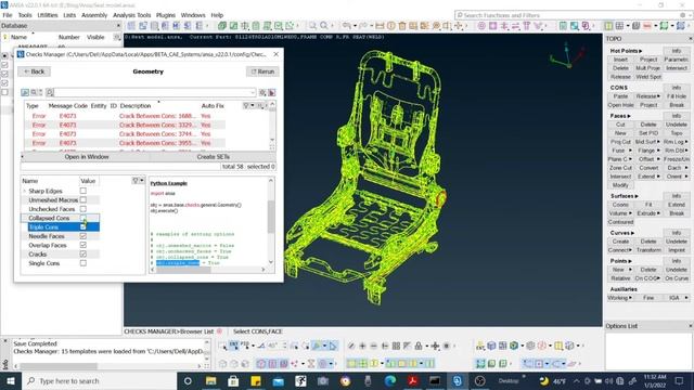 ANSA Tutorial (3/20): Definition of error in CAD (Needle face error resolved)