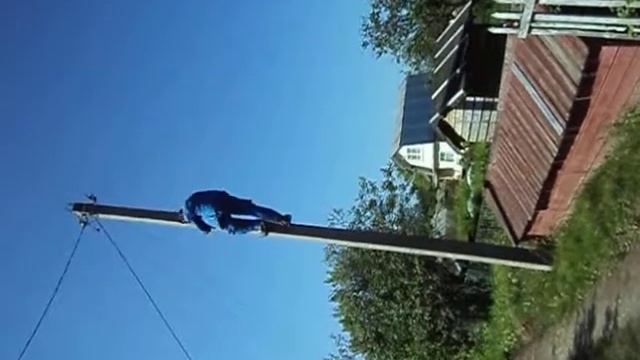 Подъём на опору (с облегчением)))