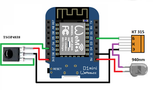 Пульт ИК на 9 кнопок, Ардуино, ESP8266. Web_Pult_IR_EPPROM