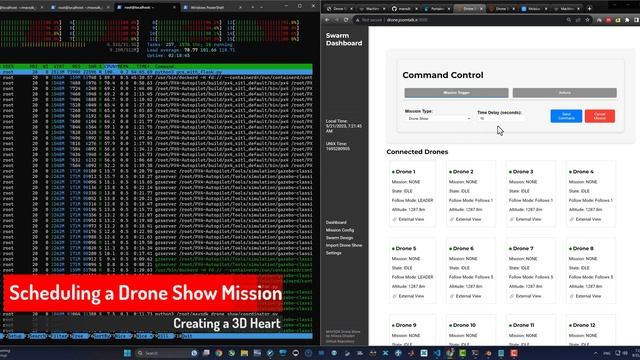 Swarm of 16 PX4 Drones Creates 3D Heart Shape - MAVSDK Drone Show SITL Demo смотреть онлайн
