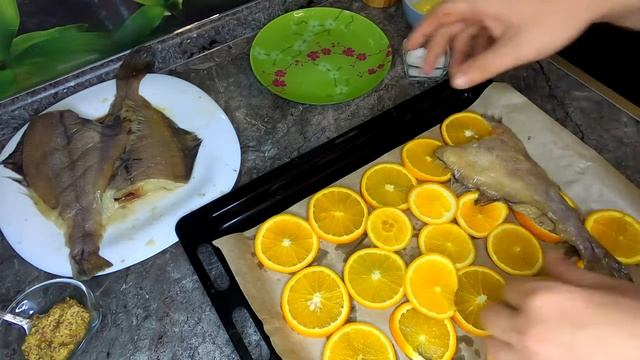 Камбала на апельсинах фантастический рецепт. смотреть онлайн