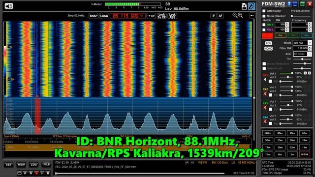 26.05.2020 09:59UTC, [Es], BNR Horizont, Болгария, 88.1МГц, 1539км