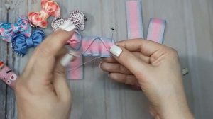 МК Маленький бантик из ленты 2.5 см Small ribbon bow 2.5 cm