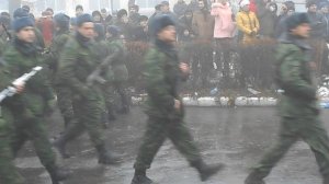 Парад ополчения ЛНР 14 декабря 2014 в Красном Луче
