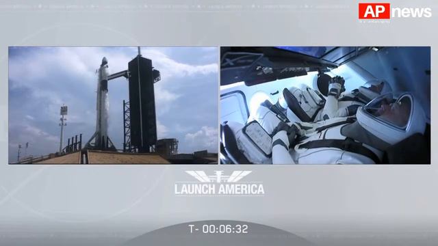 Ракета SpaceX компании Илона Маска впервые в истории летит с людьми смотреть онлайн