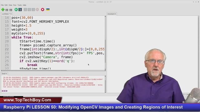 Raspberry Pi LESSON 50: Modifying OpenCV Images and Creating Regions of Interest смотреть онлайн