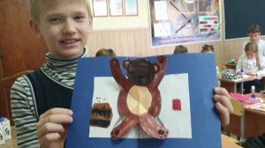 ВСПЛЫВАЮЩАЯ ФИГУРКА. Медведь. Открытка POP AP. 4 класс