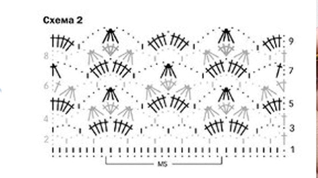 Тут схема. Схема узора крючком кокетки с узором колокольчики. Кокетка узором шишечки крючком. Схема крючком плотного узора кокетка. Ажурный джемпер крючком Crystal. Часть 1 кокетка 4-8 ряды..