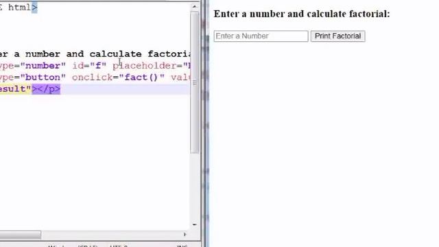 Factorial of a given number in html, javascript #javascript #html @Awadh_Technical_Course